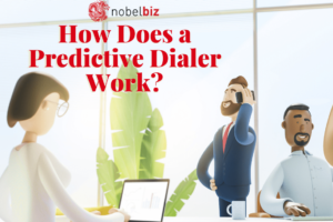 guy on the phone how does a predictive dialer work illustration