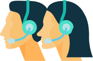 two call center agents