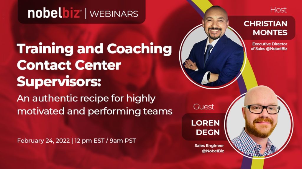 Webinar Training and Coaching Contact Center Supervisors