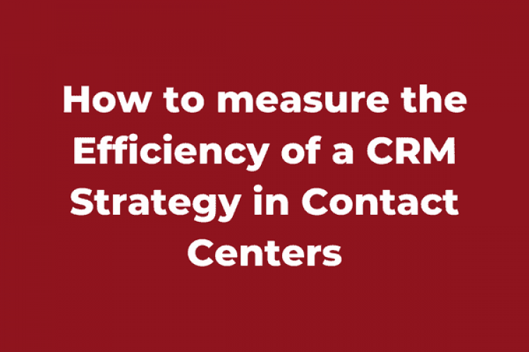 How to measure the Efficiency of a CRM Strategy in Contact Centers