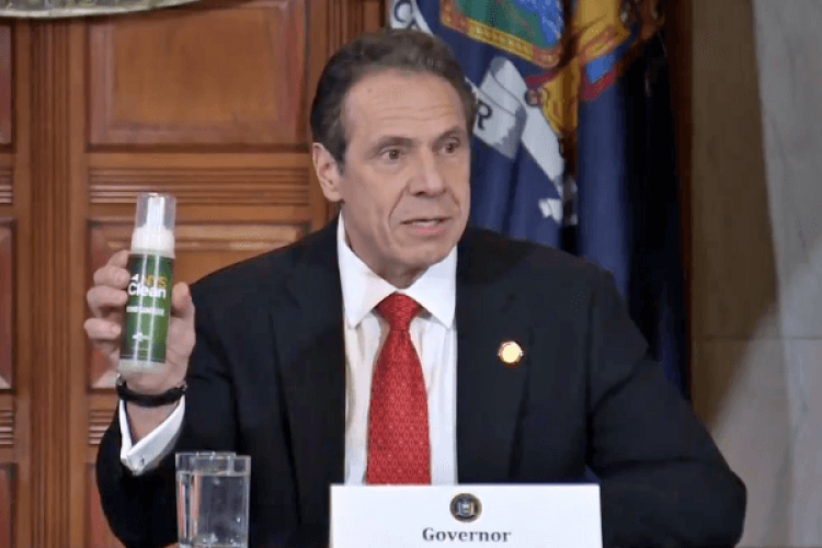 gov cuomo holding nys clean hand sanitizer featured image